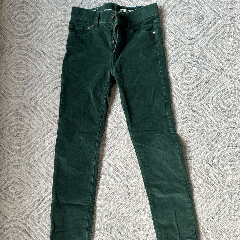J. Crew Kids Forest Green Corduroy Pants